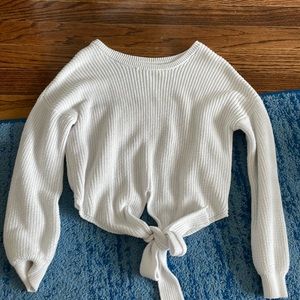 White Sweater with tie